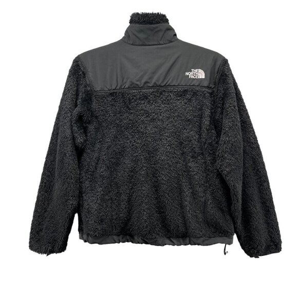 The North Face Women Plush Fleece XS Jacket Black Logo Toggles Polartec - Picture 3 of 10